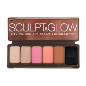 BYS Meigipalett Sculpt and Glow Too esile, rõhuta ja lisa päikesejume BYS Sculpt and Glow paletiga, mis sobib kõikidele nahatoonidele. Sisaldab kahte särapuudrit, kahte siidiselt siledat põsepuna, kaunilt vaskset päikesepuudrit ja kaarjat aplikaatorpintslit. Tugeva pigmendiga siidiselt siledad puudrid sisaldavad pärlmutterpulbrit kauni sära lisamiseks. 