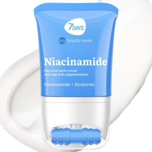 Näokreem 7DAYS MY BEAUTY WEEK Niacinamide 80 ml + 3D-massaaživahend intensiivseks niisutuseks, noorendamiseks, kortsude ja pigmentatsiooni eemaldamiseks. Kahetoimeline vananemisvastane näokreem niatsiinamiidiga: 24-tunnine niisutus + näomassaaž. 3D FACE FIT Massager annab tõstva efekti, vähendab turseid, silub kortse ning kujundab kindla ja kindla näokontuuri.