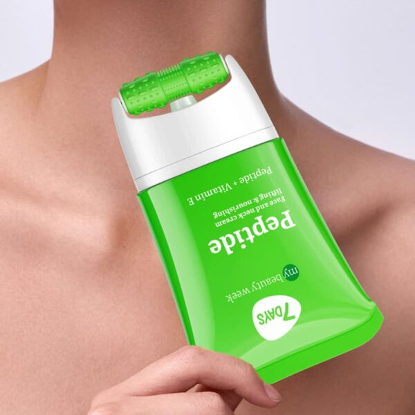 Näokreem 7DAYS MY BEAUTY WEEK Peptiid 80 ml + 3D masseerija sügavtoitmiseks, vananemisvastaseks, naha elastsuse, sileduse ja elastsuse suurendamiseks. Kahetoimeline toitev näokreem Peptide Complexiga: 24-tunnine niisutus + näomassaaž. 3D FACE FIT Massager annab tõstva efekti, vähendab turseid, silub kortse ning kujundab kindla ja kindla näokontuuri.