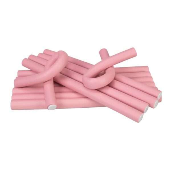 The Vintage Cosmetic Company Bendy Hair Rollers Pink Juukserullid Roosad 12tk Loo kauneid lokke ja laineid ilma klambrite ja muude kinnitusteta. Lihtne kasutada ja mugav juustesse kinnitada. Annavad juustele kauni volüümi. Kuidas kasutada samm-sammult: 1. Eralda juuksed salkudeks. 2. Kui jõud peanahani, painuta rulli otsad ülespoole, et see kinnitada. 3. Keera kõik salgud ümber lokirulli. 4. Lahtiste lokkide puhul kasuta suuri salke ja tihedamate lokkide puhul väiksemaid salke. 5. Intensiivsema loki saamiseks kasuta niisketel juustel ja kuivata õrnalt fööniga. 6. Kui juuksed on kuivanud või fikseerunud (kui kasutate kuivadel juustel), kerige rullid lihtsalt lahti ja naudi kaunist lokisoengut!